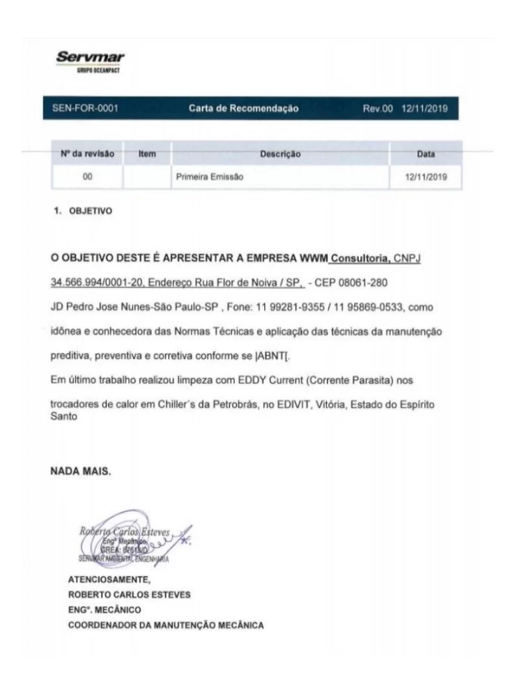Carta de recomendação