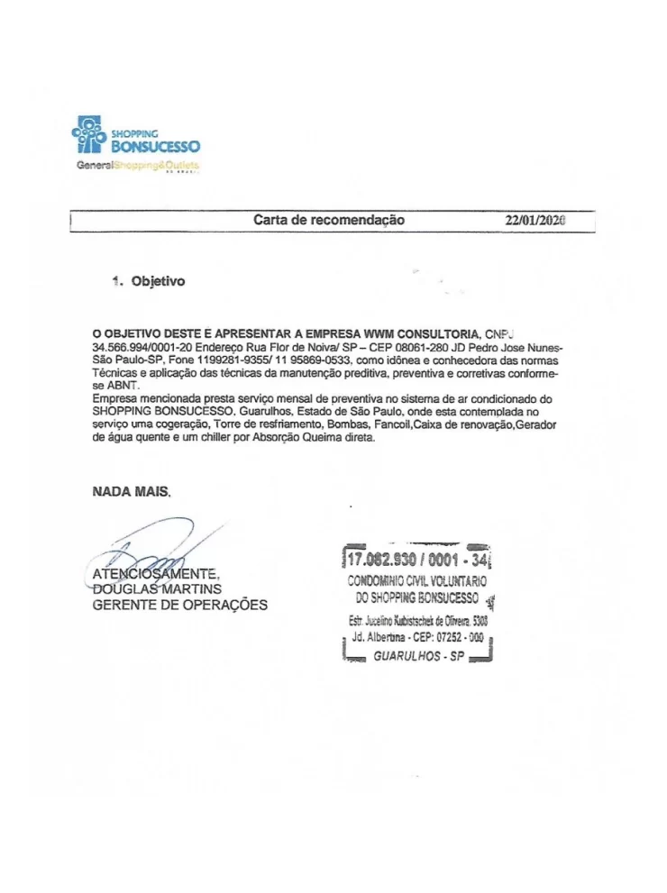 Carta de recomendação