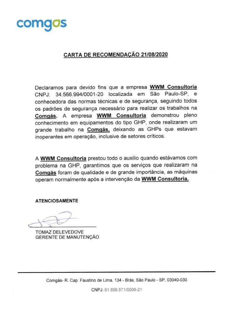 Carta de recomendação