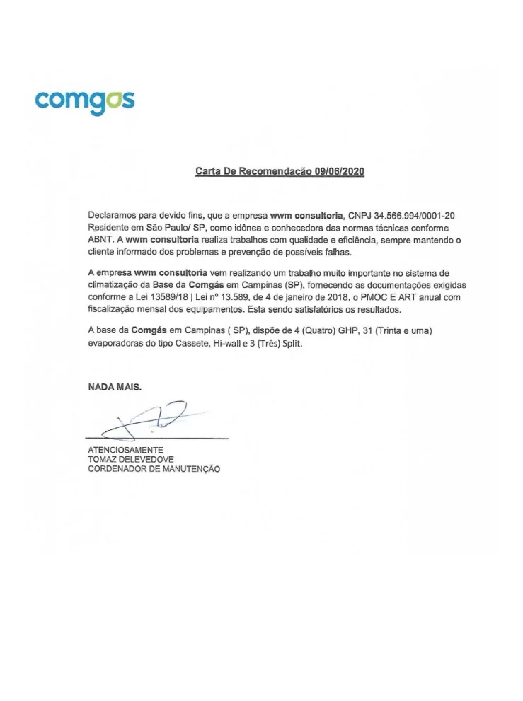 Carta de recomendação